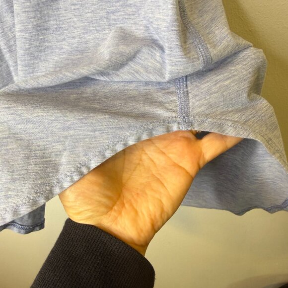 Lululemon Yogi Racerback III Tank Front Pocket Heather Blue Size 8 - Picture 12 of 14